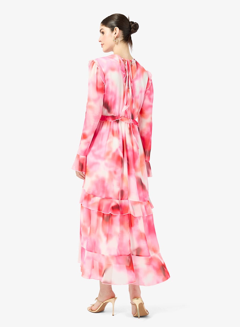 Style Cheat V-Neck Ruffle Midi Dress - Image 2